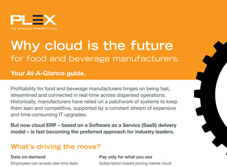 Why cloud is the future for food and beverage manufacturers.